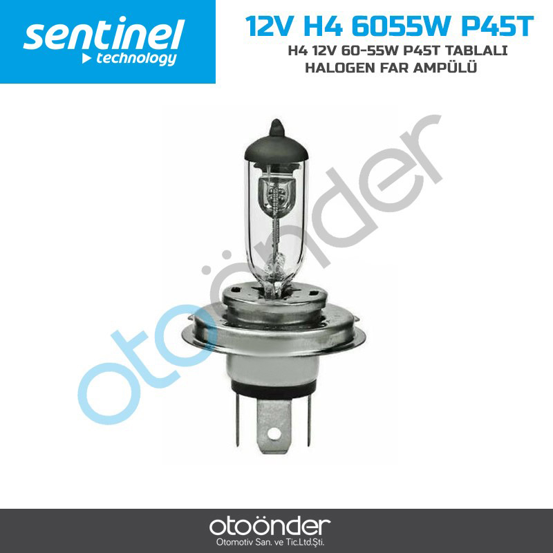 H4 12V 60-55W P45T TABLALI HALOGEN FAR AMPÜLÜ