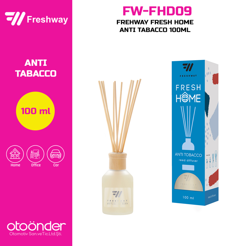 FRESH HOME 100ml Çubuklu Ortam Kokusu Anti-TobaccoFresh Way