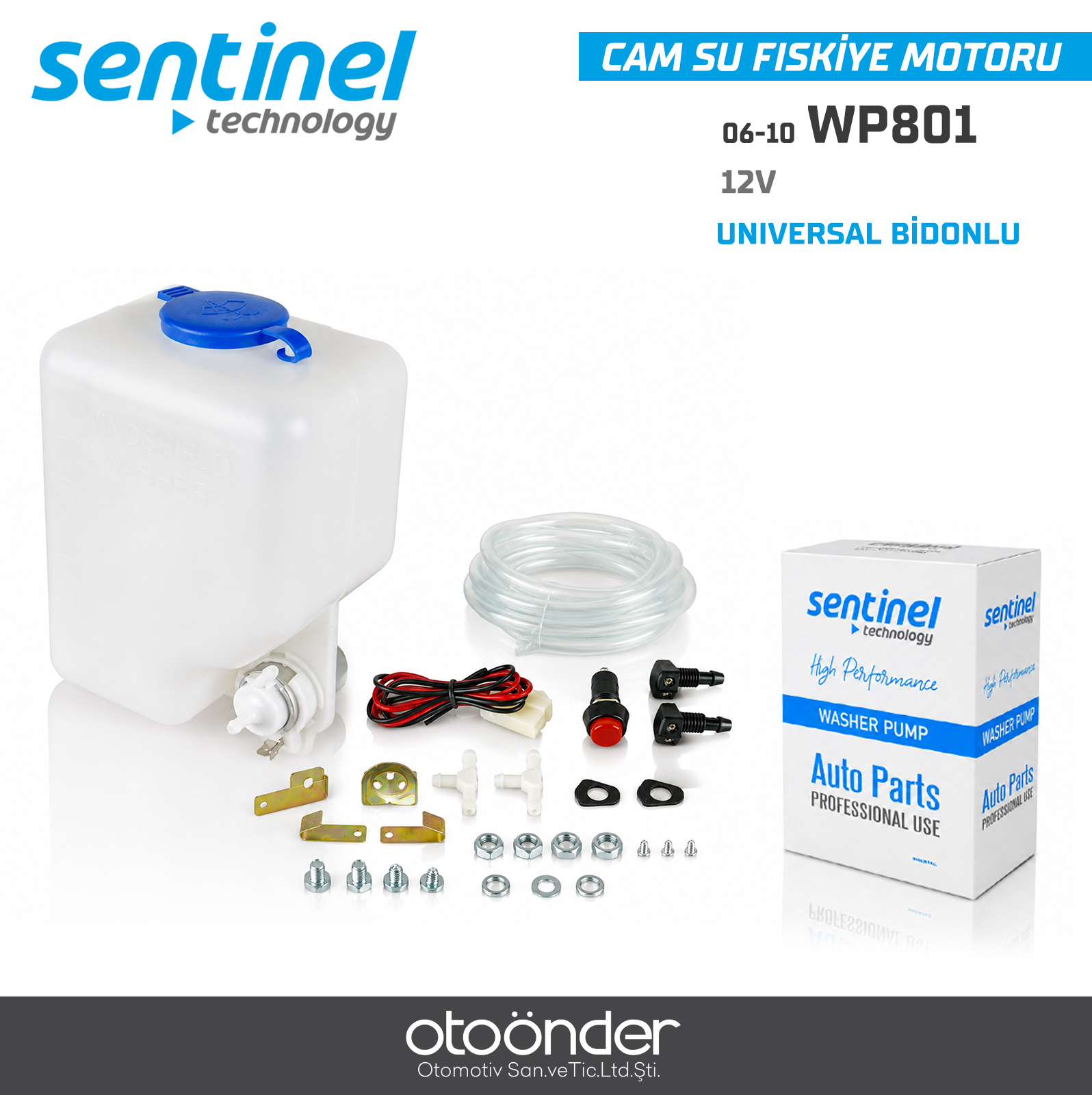 CAM SU FİSKİYE MOTORU UNIVERSAL BİDONLU 12V