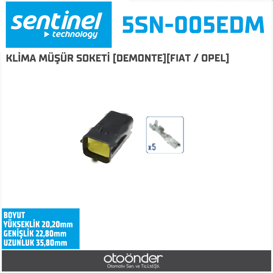 KLİMA MÜŞÜR SOKETİ [DEMONTE][FIAT / OPEL]