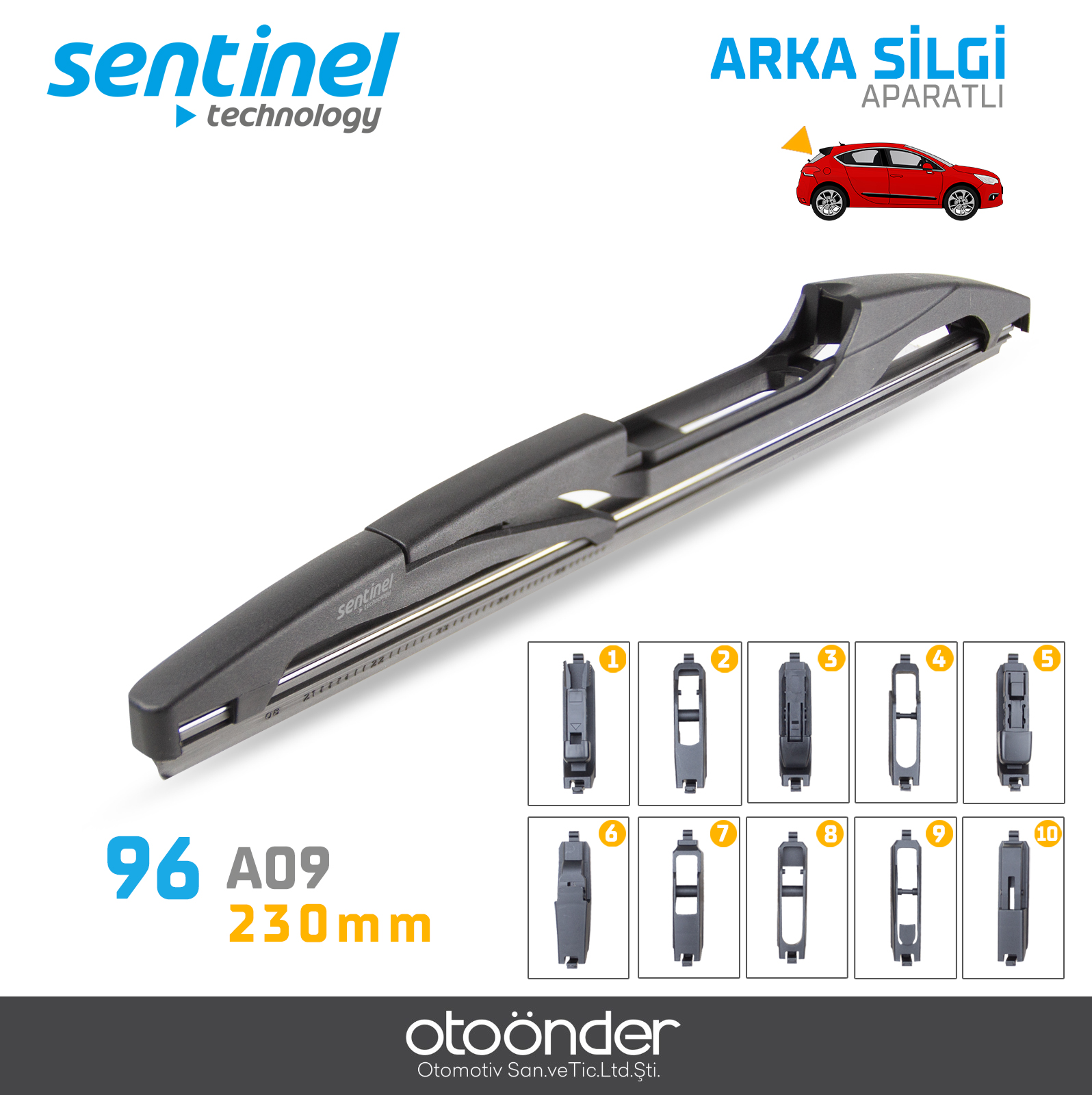 ARKA SİLGİ APARATLI 230mm