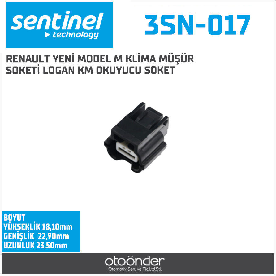 KLİMA MÜŞÜR, KİLOMETRE SENSÖR, KRANKSENSÖR SOKETİ[DACIA / NISSAN / RENAULT]