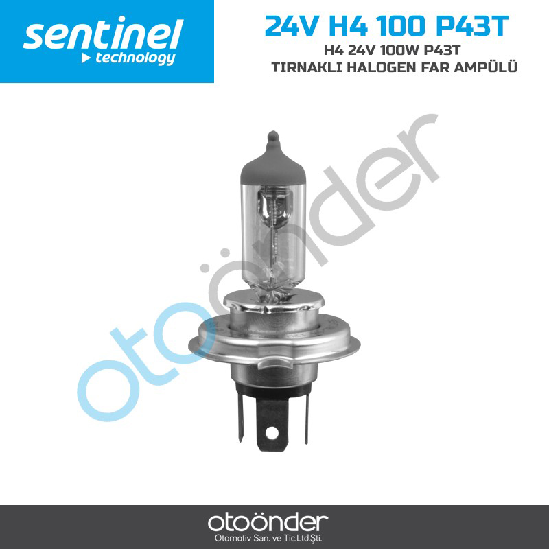 H4 24V 100W P43T TIRNAKLI HALOGEN FAR AMPÜLÜ