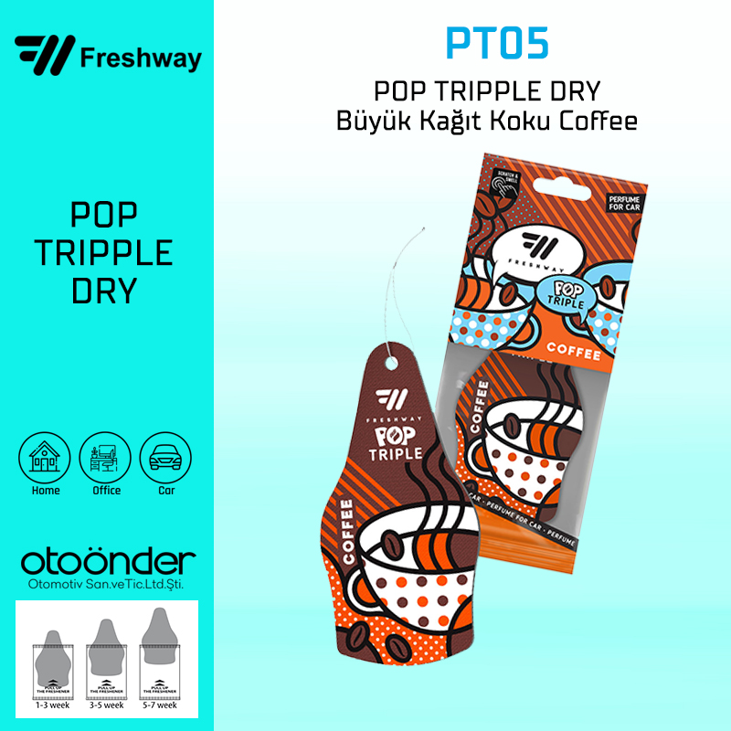 POP TRIPPLE DRY Büyük Kağıt Koku CoffeeFresh Way