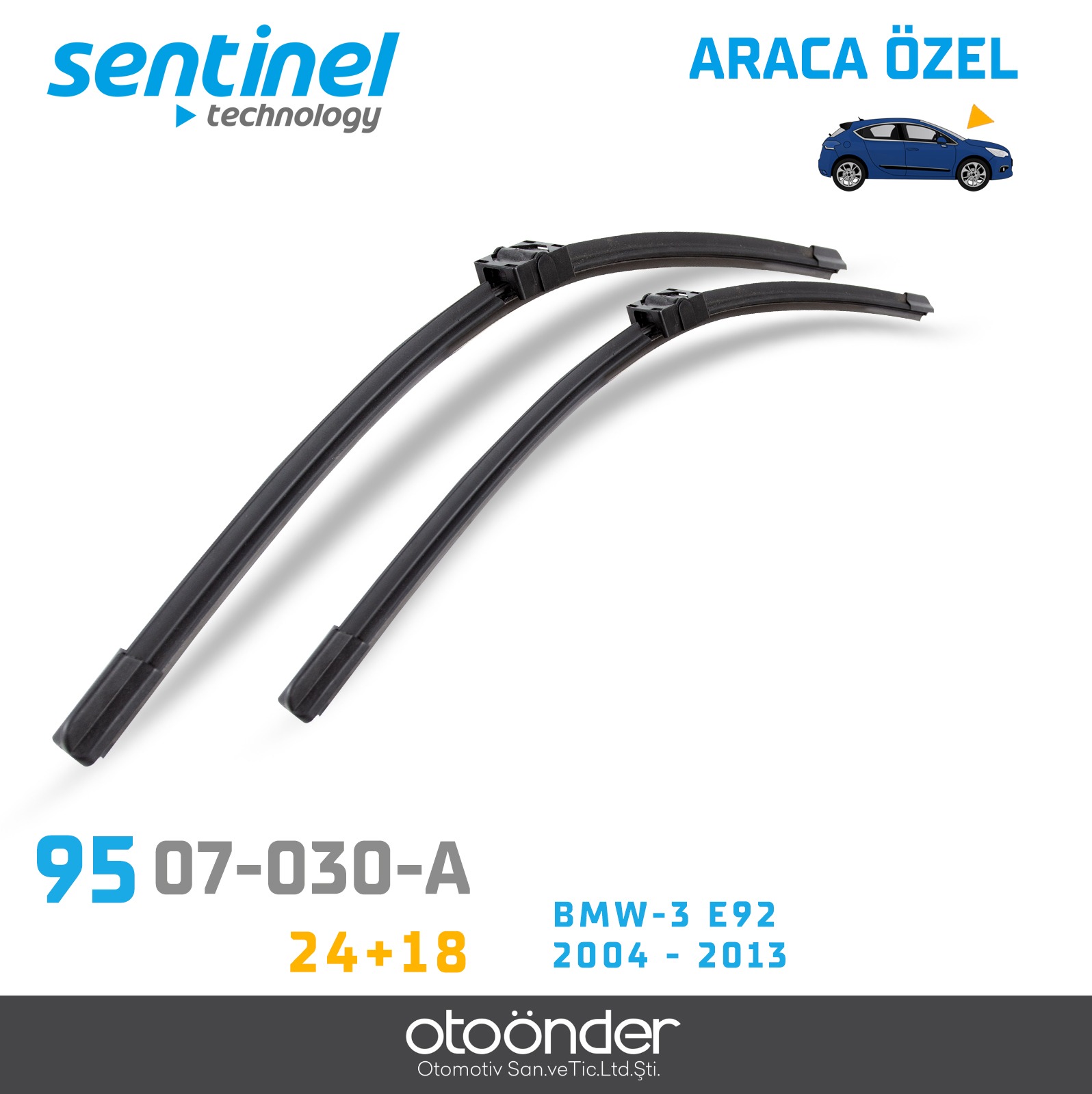 SÜPÜRGE TK ÖN BMW 3 SERİSİ  E92  (2004-2013)24"+18"