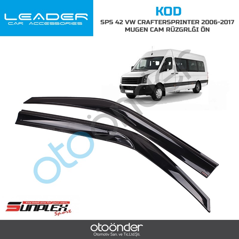 VW CRAFTER 2008-2017 VW SPRINTER 2006-2024. MUGEN CAM RÜZGARLIĞI 2 Parça