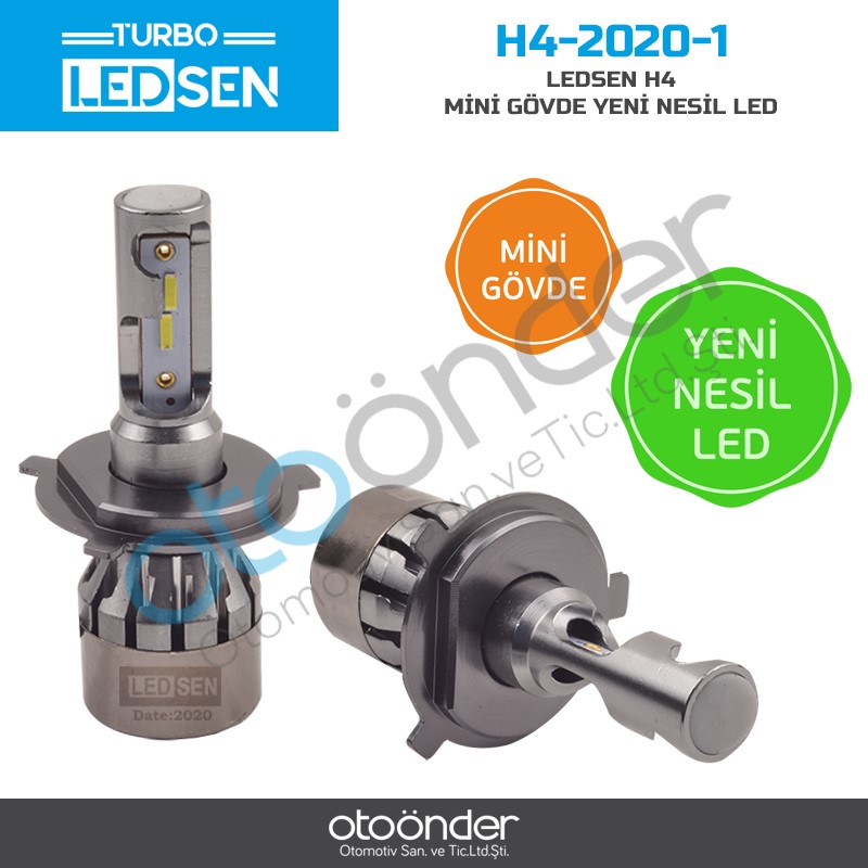 LEDSEN H4 LED XENON 12V MİNİ GÖVDE YENİ NESİL LED