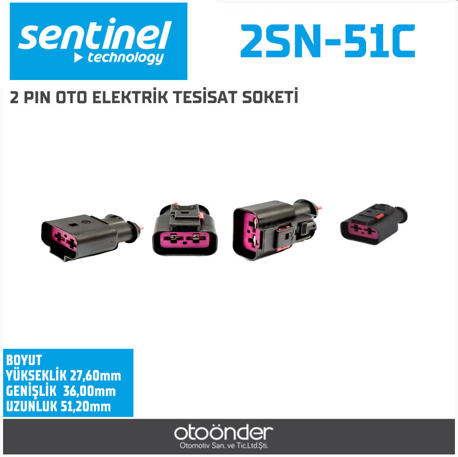 2 PIN OTO ELEKTRİK TESİSAT SOKETİ