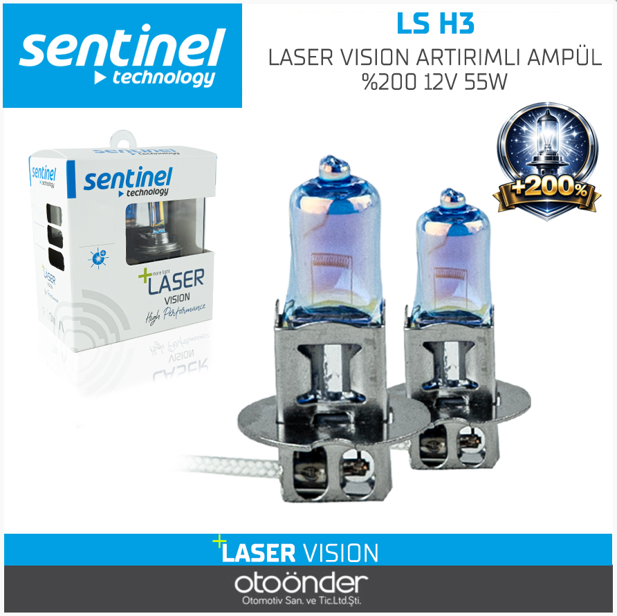 LASER VISION ARTIRIMLI AMPÜL %200 12V 55W