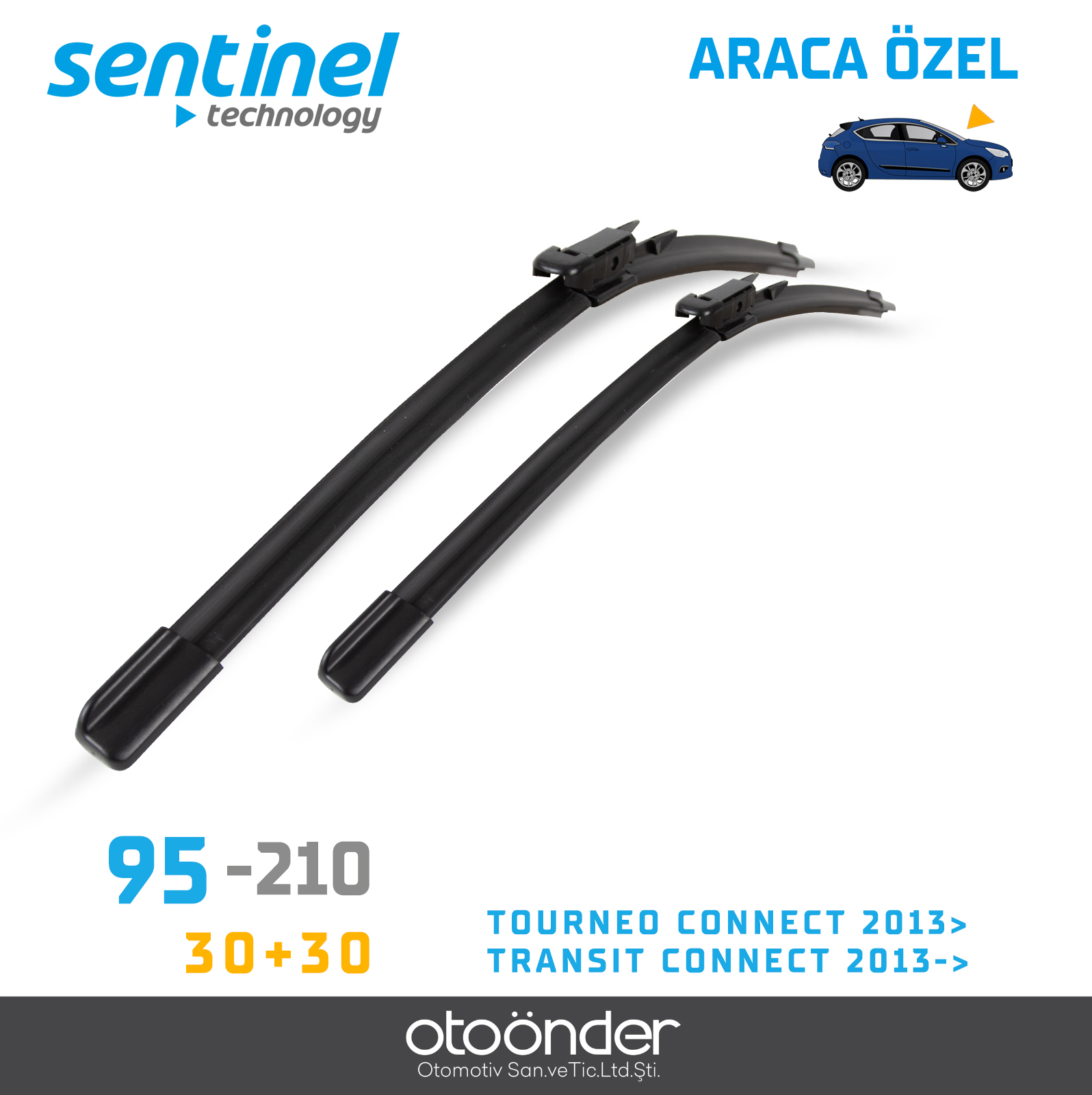 SÜPÜRGE TK ÖN TOURNEO CONNECT 2013> 30"+30"TRANSIT CONNECT 2013-> 30"+30"