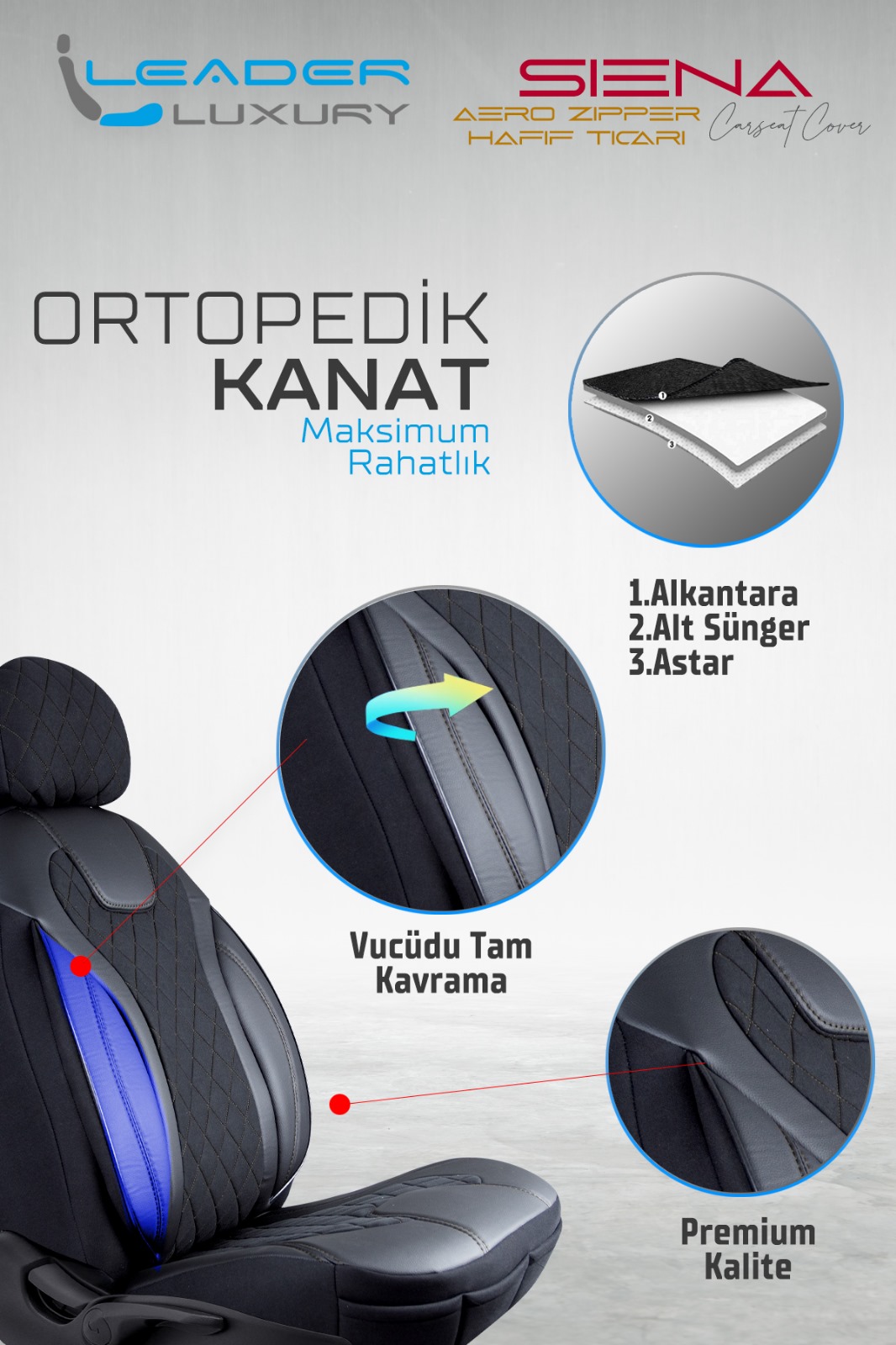 HAFİF TİCARİ ARAÇ SİENA OTO KILIFI SİYAH