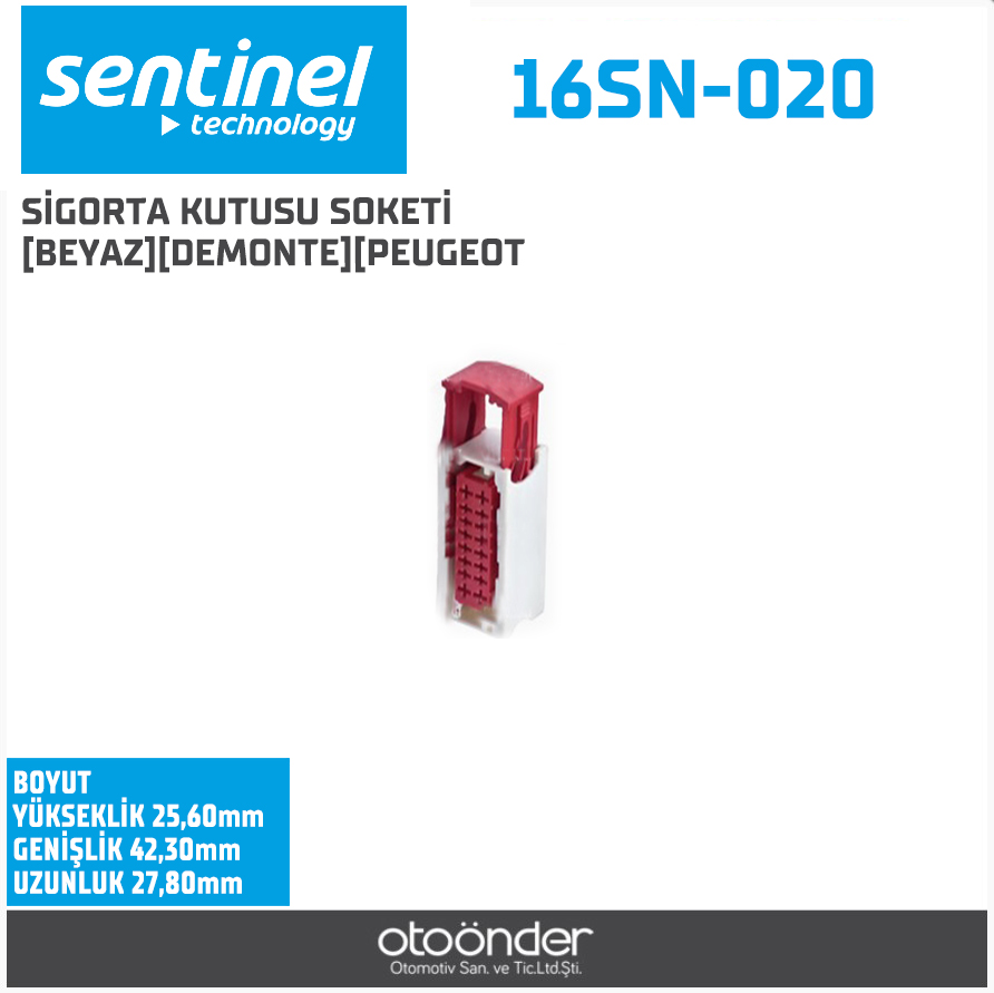 SİGORTA KUTUSU SOKETİ [BEYAZ][DEMONTE][PEUGEOT