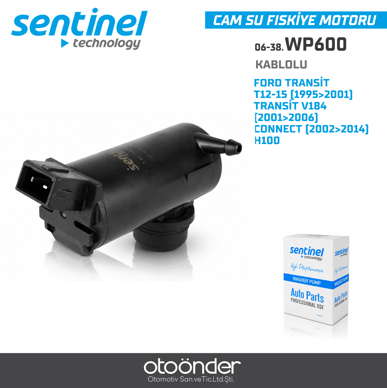 CAM SU FİSKİYE MOTORU  FORD TRANSİT  T12-15 (1995>2001), TRANSİT V184 (2001>2006),CONNECT (2002>2014)