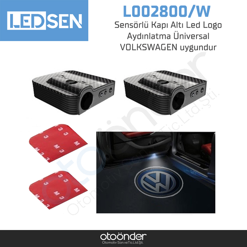 Sensörlü Kapı Altı Led Logo Aydınlatma Üniversal- VW uygundur