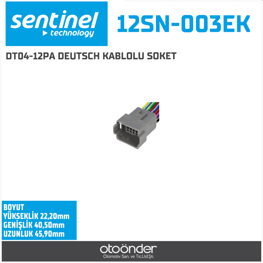 DT04-12PA DEUTSCH KABLOLU SOKET