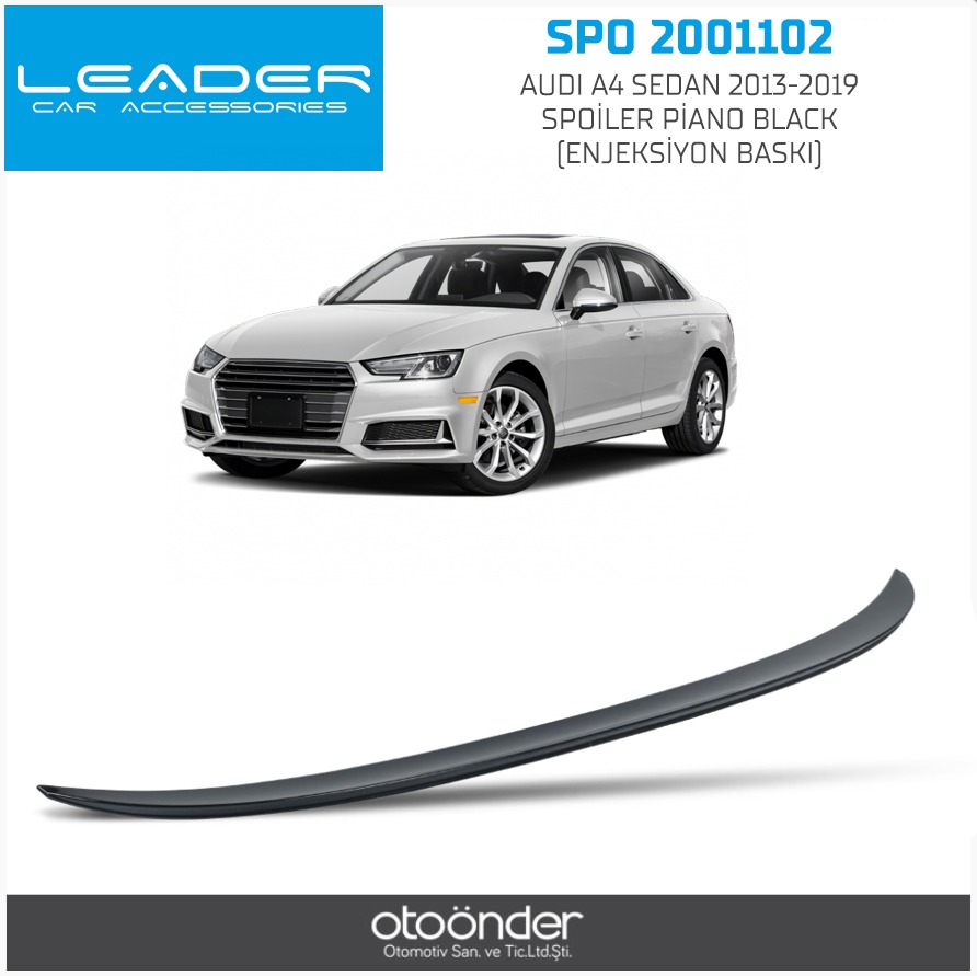 AUDI A4 SEDAN 2013-2019 SPOİLER PİANO BLACK(ENJEKSİYON BASKI)