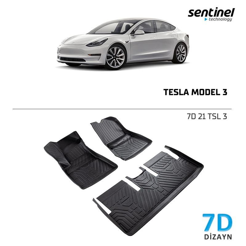 TESLA MODEL 3 7D PASPAS SİYAH