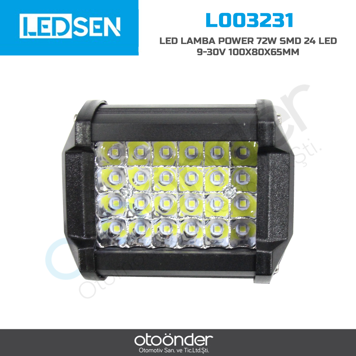 LED LAMBA POWER 72W SMD 24 LED 9-30V 100X80X65MMKARE