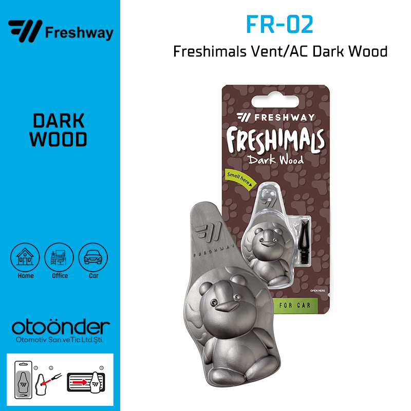 FRESHIMALS Koku ( HAYVAN ŞEKİLLİ ) Dark WoodFresh Way