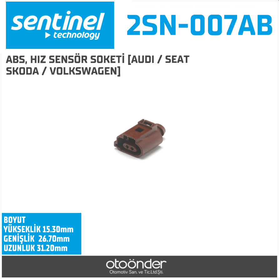 ABS, EGZOZ, TURBO SICAKLIK SENSÖR SOKETİ [AUDI /. SEAT / SKODA / VOLKSWAGEN]