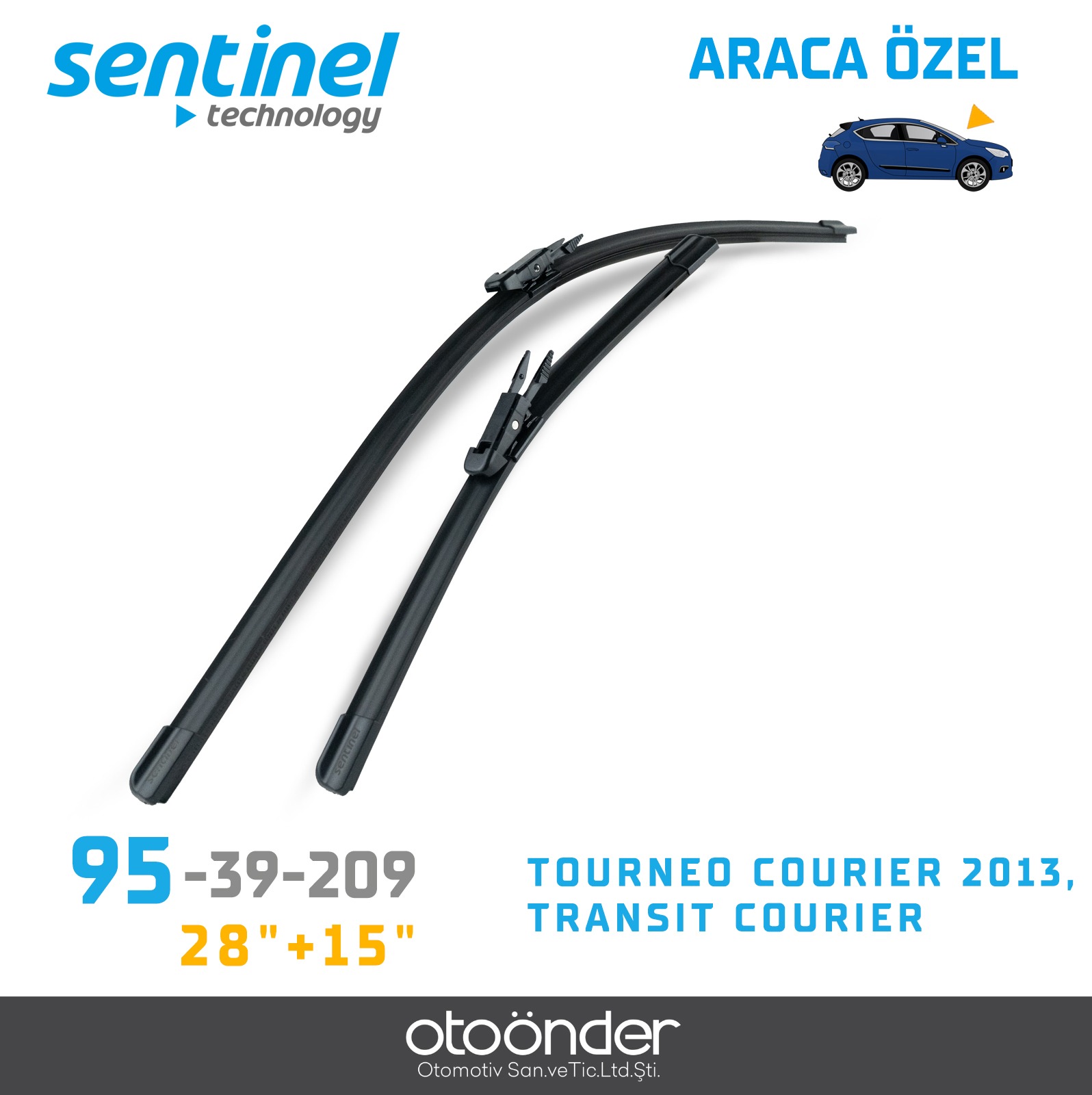 SÜPÜRGE TK ÖN TOURNEO COURIER 2013, 28"+15"TRANSIT COURIER 2013-> 28"+15"