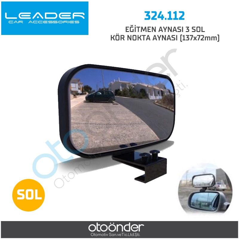 EĞİTMEN AYNASI 3 SOL KÖR NOKTA AYNASI (137x72mm)