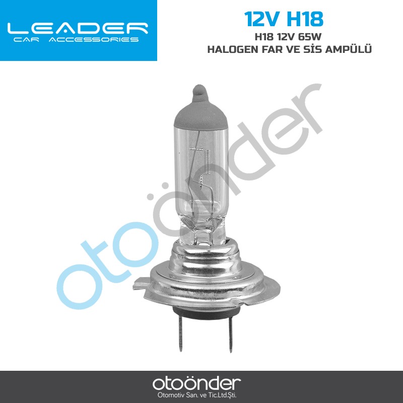 H18 12V 65W HALOGEN FAR VE SİS AMPÜLÜ