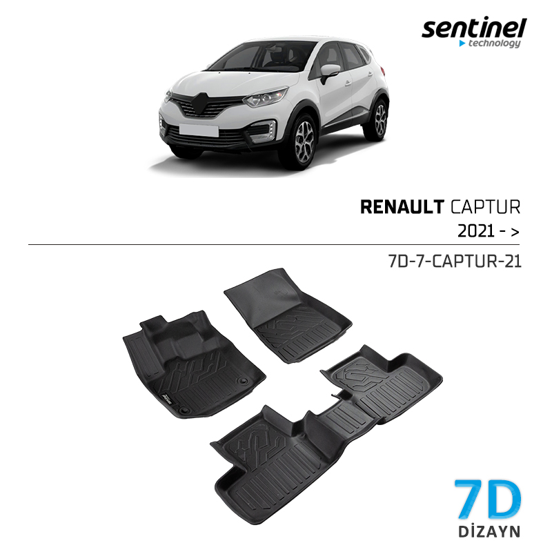 CAPTUR 2021-> UYUMLU 7D PASPAS SİYAH