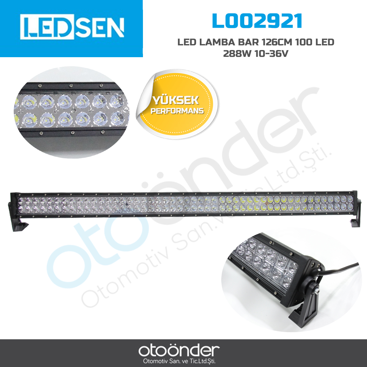 LED LAMBA BAR 126CM 100 LED 288W 10-36VBEYAZ LED IŞIK