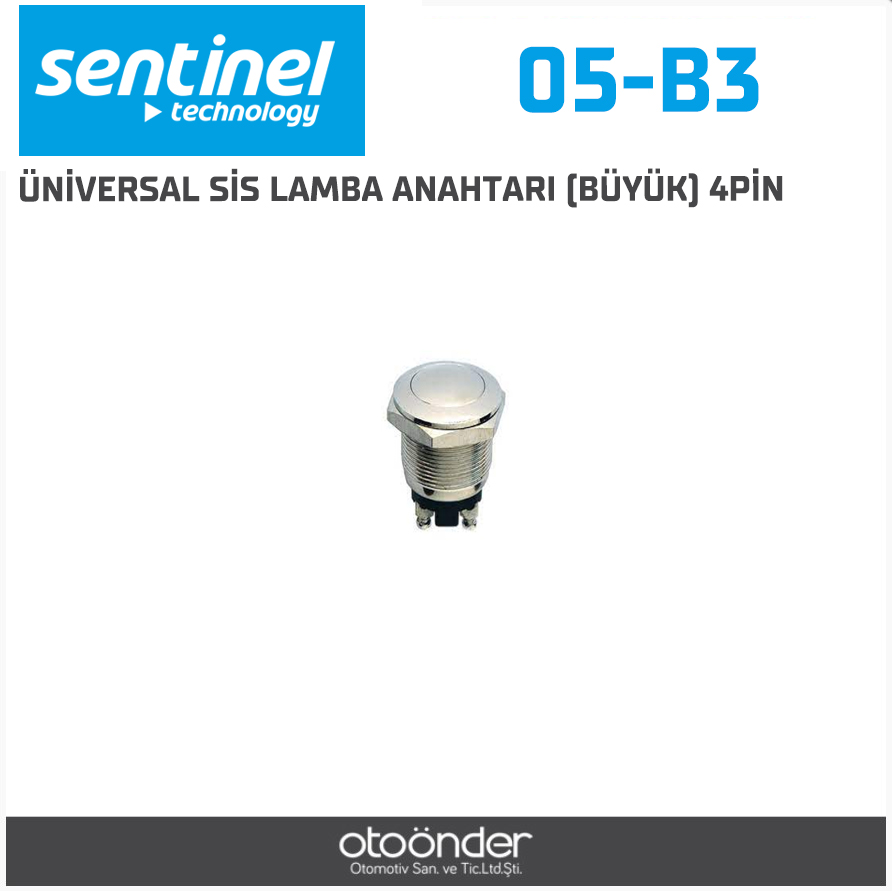 MİNİ  METAL BUTON YM KROM