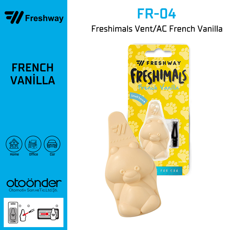 FRESHIMALS Koku ( HAYVAN ŞEKİLLİ ) French VanillaFresh Way