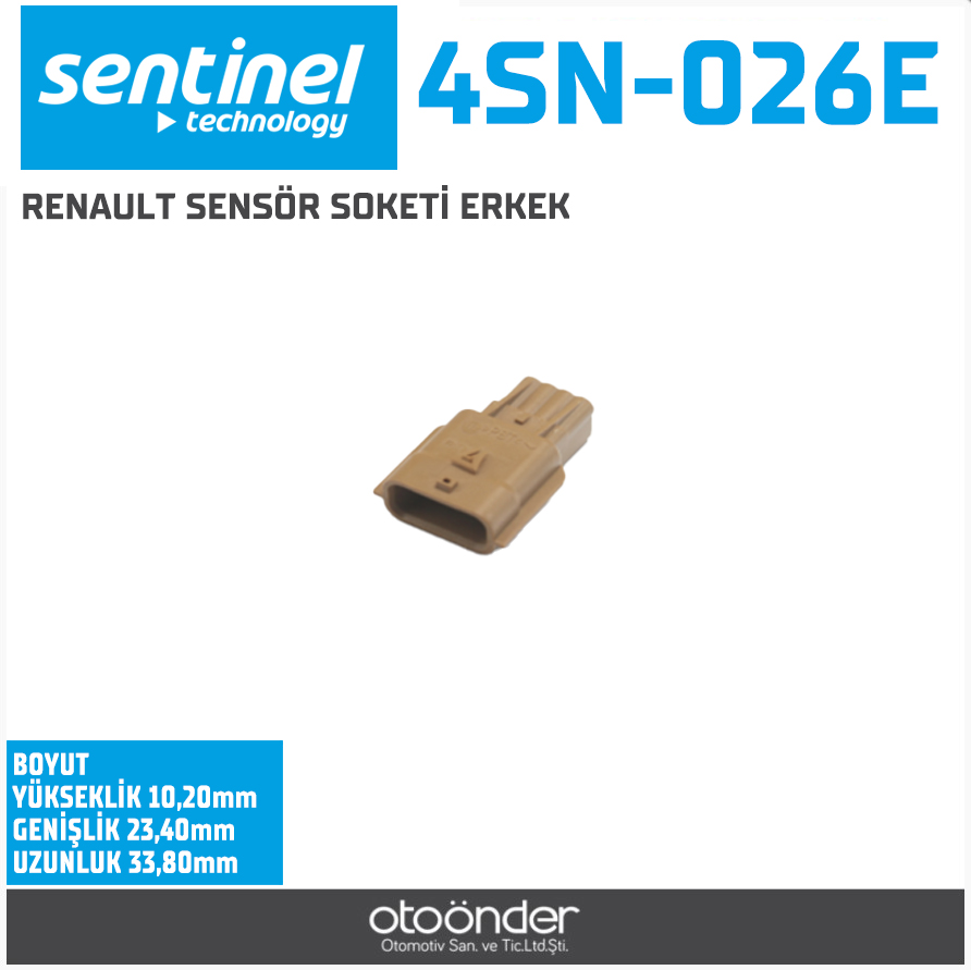 RENAULT DACIA OKSİJEN SENSÖR SOKETİ[ERKEK][