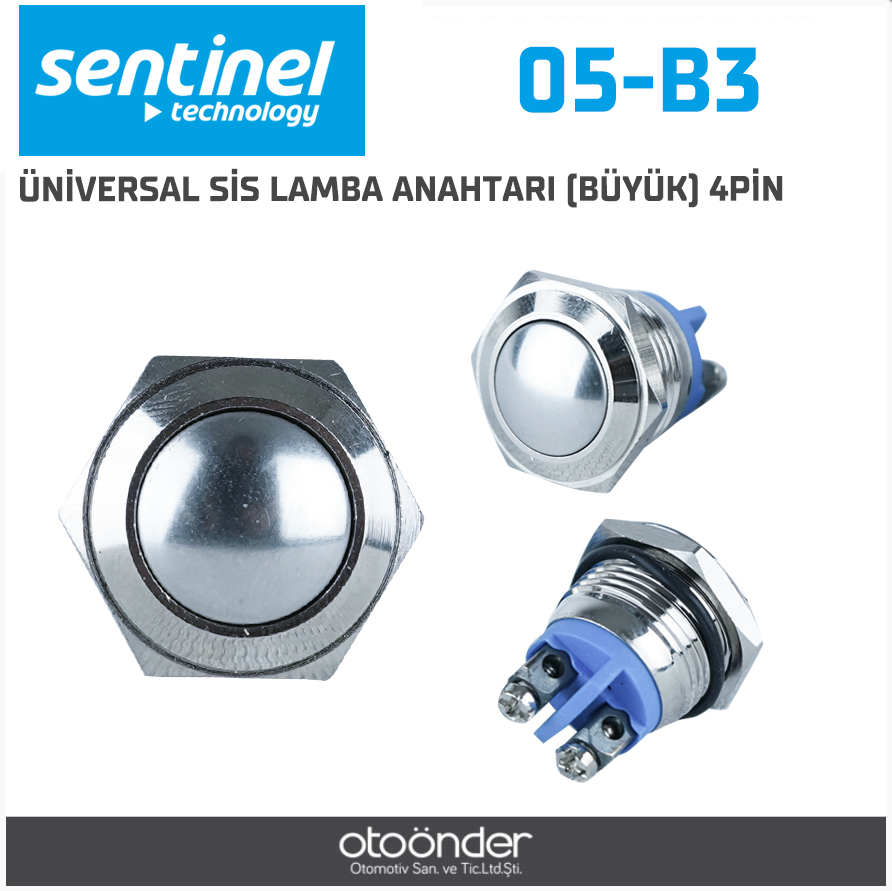 MİNİ  METAL BUTON YM KROM