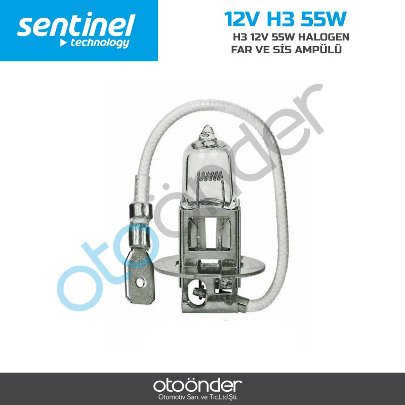 H3 12V 55W HALOGEN FAR VE SİS AMPÜLÜ