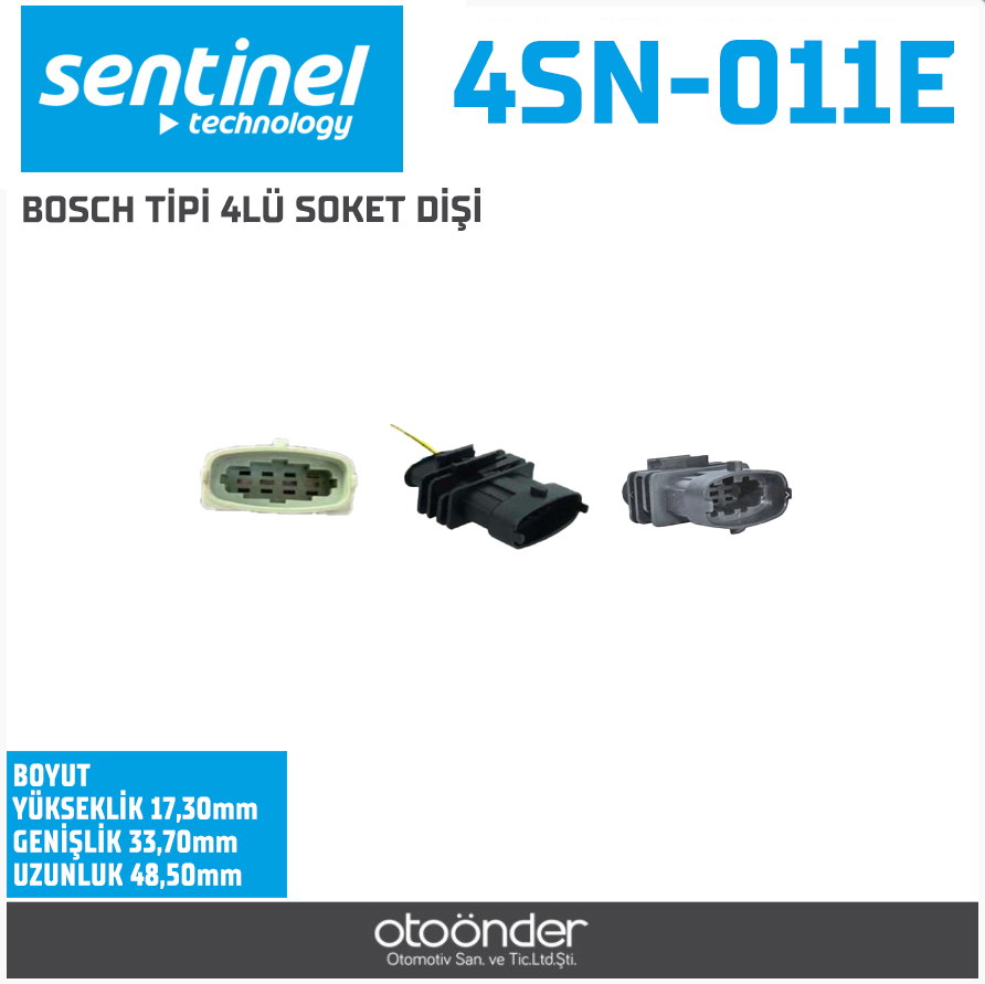 FIAT-OPEL BOSCH TİPİ MAP SENSÖR, ŞAMANDIRA SOKETİDİŞİ