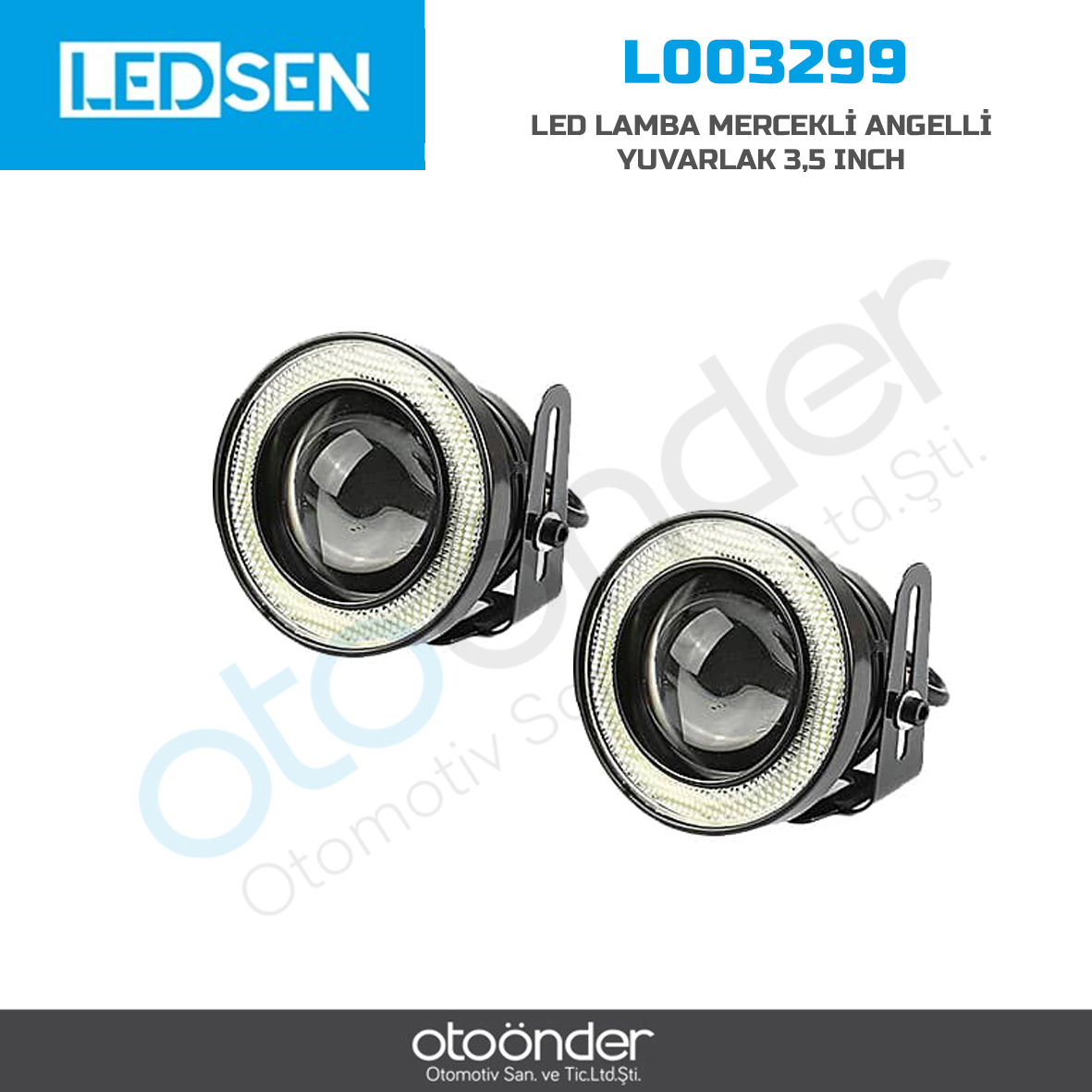 LED LAMBA MERCEKLİ ANGELLİ YUVARLAK 3,5 inchMETAL GÖVDE