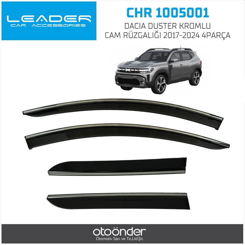 DACIA DUSTER KROMLU CAM RÜZGALIĞI 2017-2024 4PARÇA