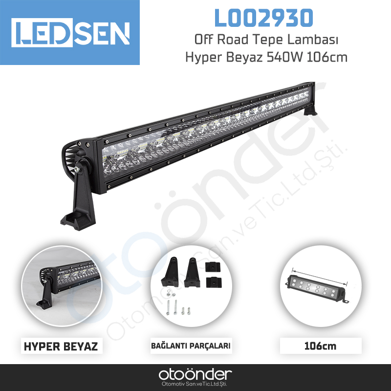 Off Road Tepe Lambası Hyper Beyaz 540W 106cm