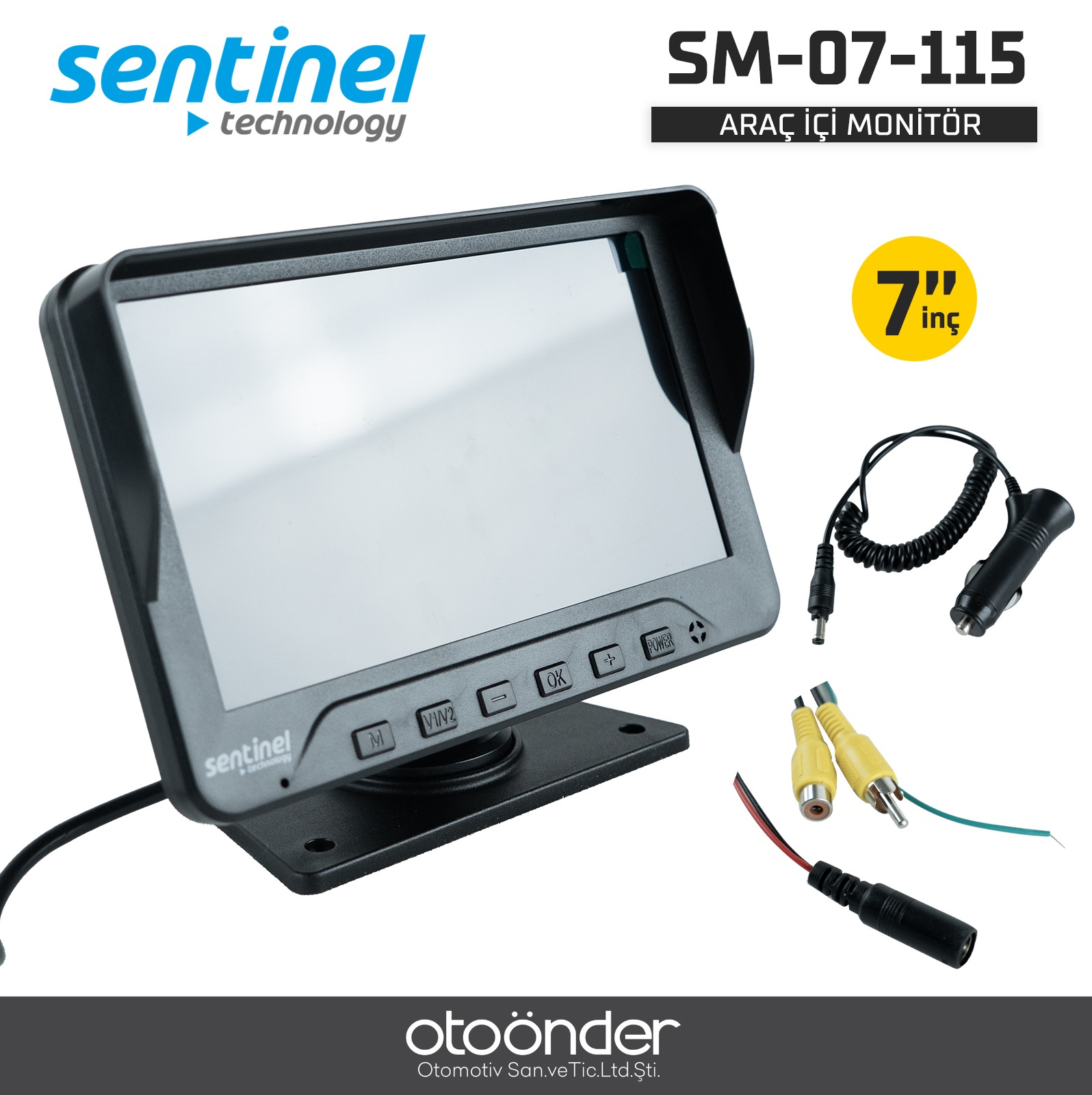 7" MONİTÖR TEK EKRAN