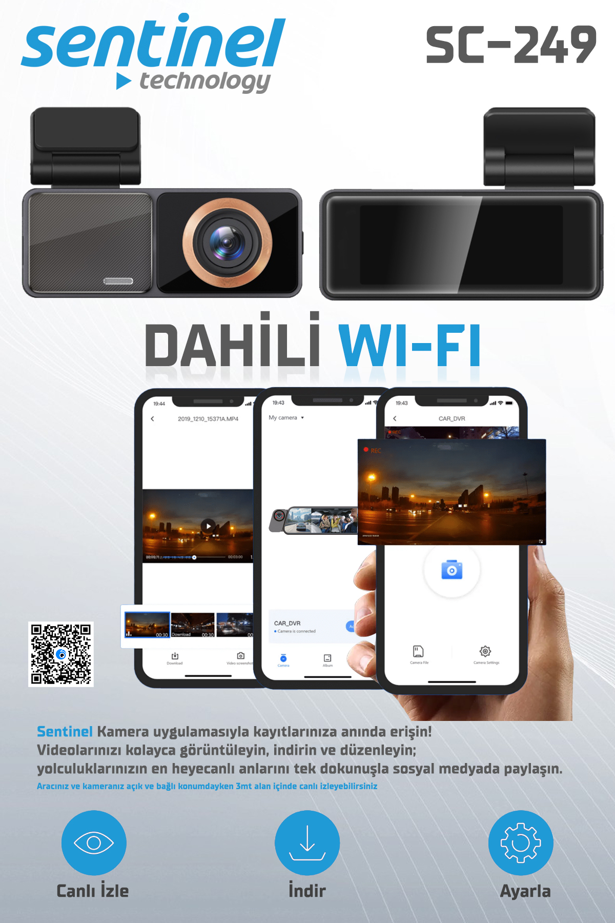 KAYIT CİHAZI 2K 3.2" DOKUNMATİK EKRAN 2 KAMERALI