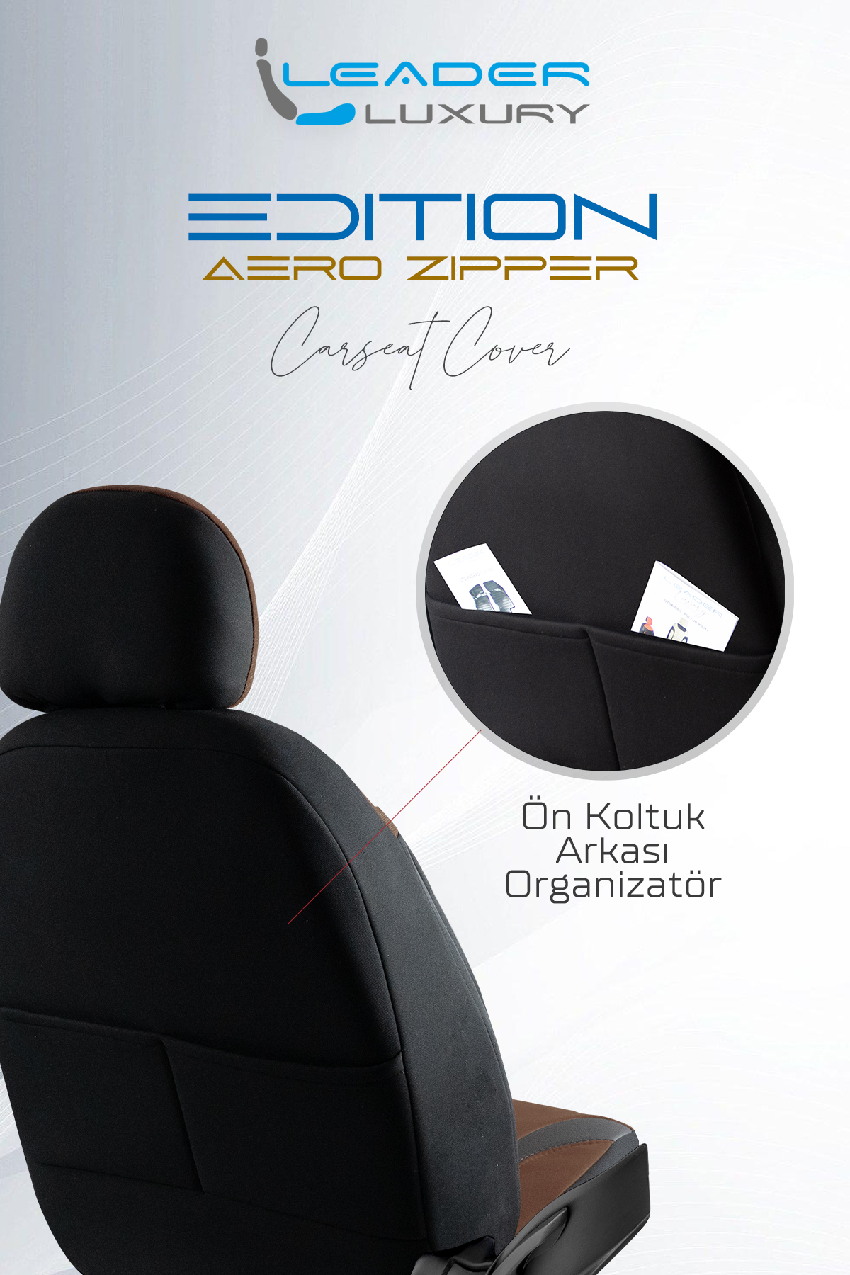 EDİTİON TAY TÜYÜ OTO KILIFI FERMUARLI. TARÇIN