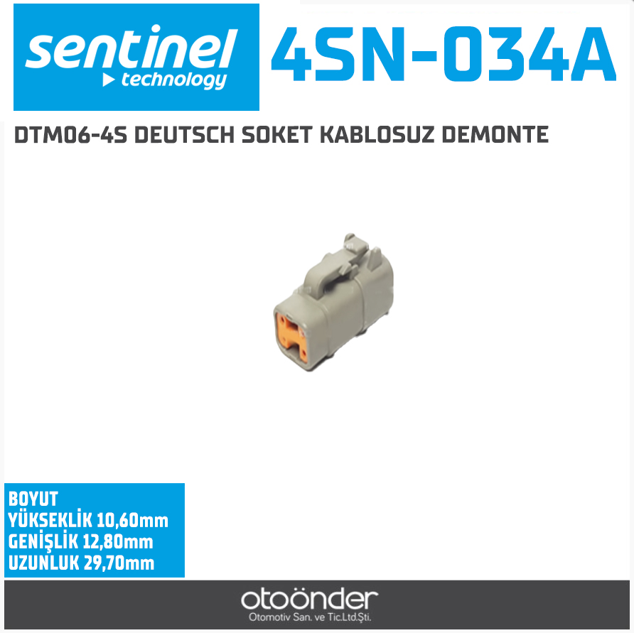 DTM06-4S DEUTSCH SOKET KABLOSUZ DEMONTE
