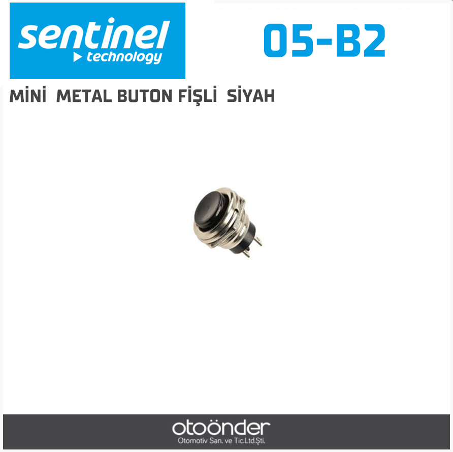 MİNİ  METAL BUTON FİŞLİ  SİYAH