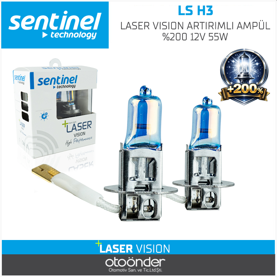LASER VISION ARTIRIMLI AMPÜL %200 12V 55W