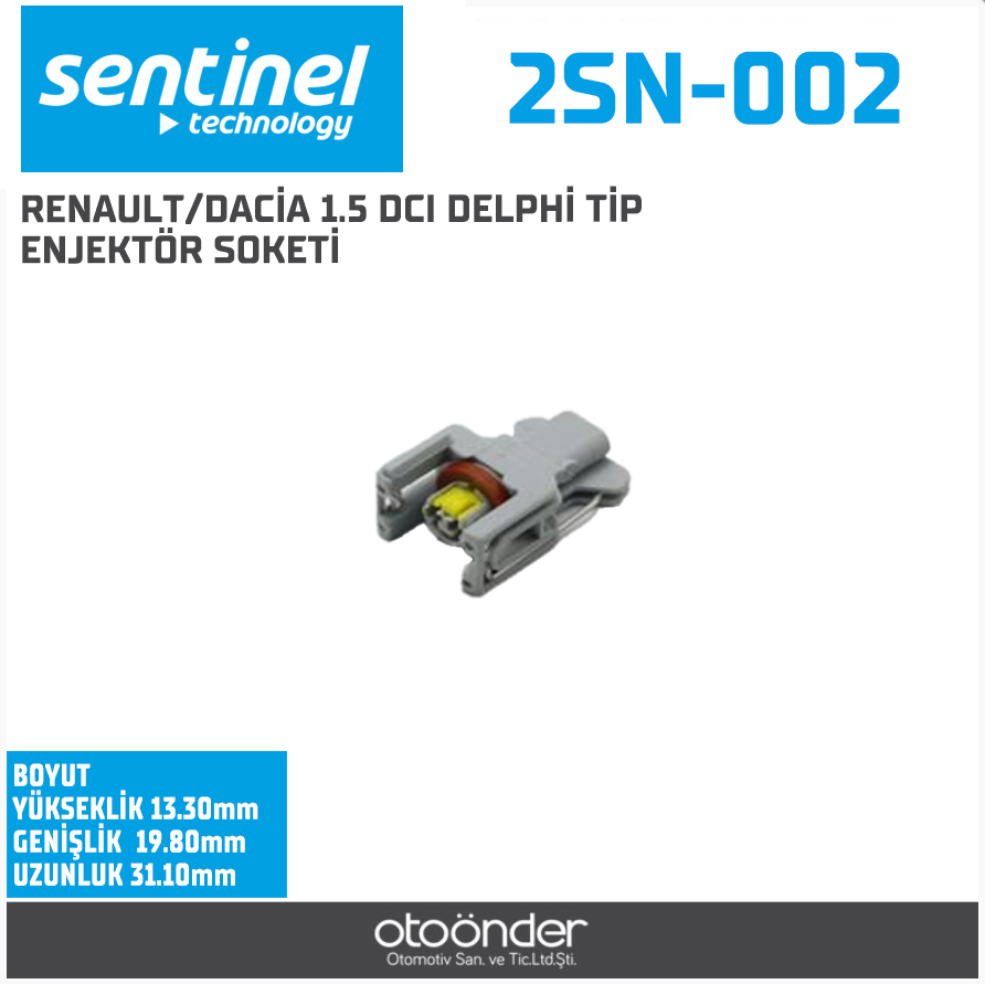 RENAULT/DACİA 1.5 DCI DELPHİ TİP ENJEKTÖR SOKETİ