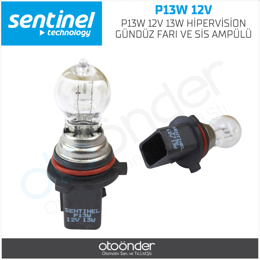 12V GÜNDÜZ SÜRÜŞ AMPULÜ SOKETLİ P13W PG18.5D-1 ,GOLF, 508, L200, D-MAX