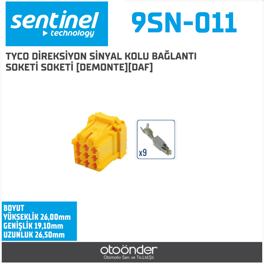 TYCO DİREKSİYON SİNYAL KOLU BAĞLANTI SOKETİ SOKETİ[DEMONTE][DAF]