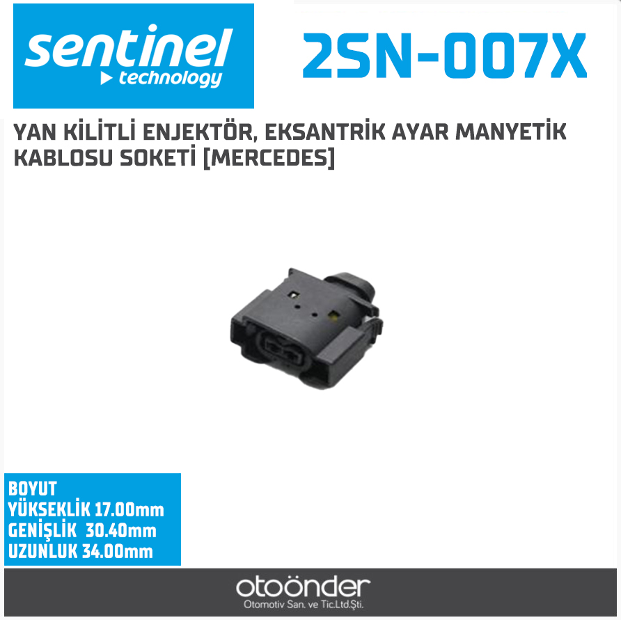 YAN KİLİTLİ ENJEKTÖR, EKSANTRİK AYAR MANYETİK. KABLOSU SOKETİ [MERCEDES]