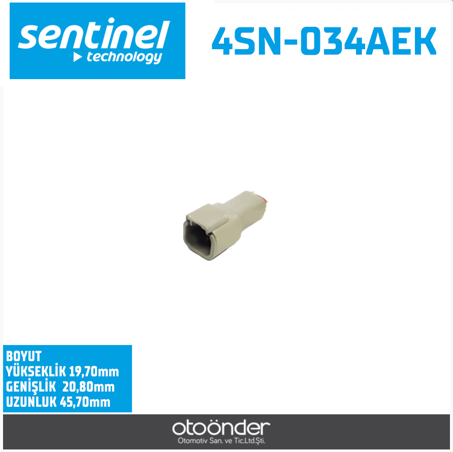 DEUTSCH OTO ELEKTRİK TESİSAT SOKETİ[DTM04-4P][KABLOLU][İŞ MAKİNESİ]
