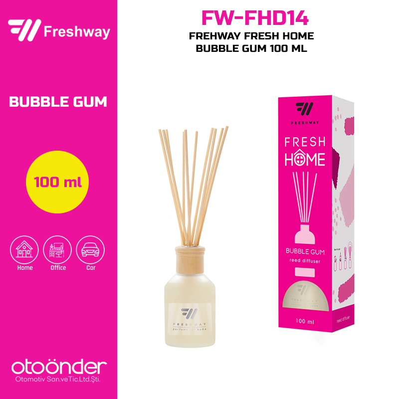 FRESH HOME 100ml Çubuklu Ortam Kokusu Bubble GumFresh Way